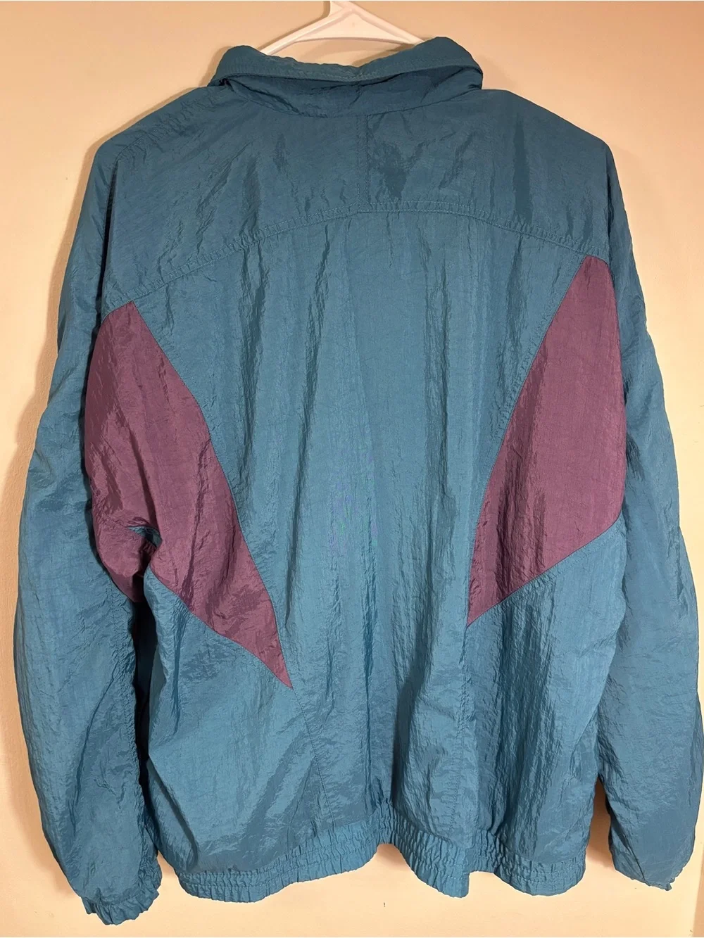 Vintage Adidas Originals Colorblock Windbreaker Jacket Blue Burgundy 90s Retro L
